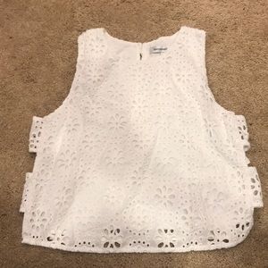Abercrombie eyelet tank with open sides